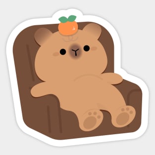 Lazy capybara Sticker